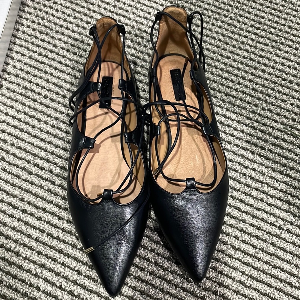 Topshop Kingdom black lace up